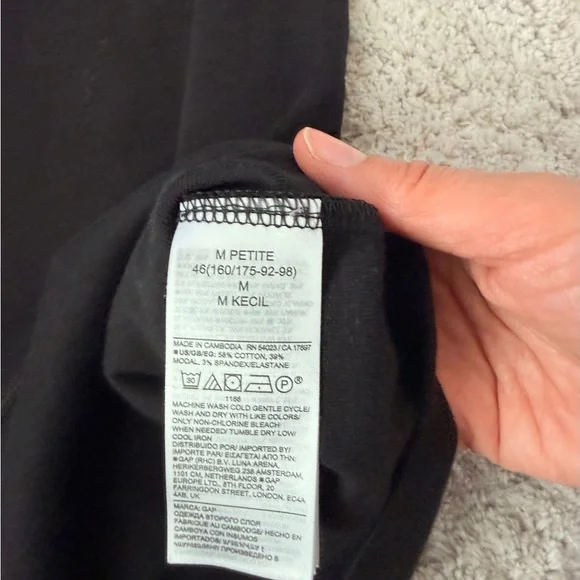 🚩GAP Modern T-Shirt Dress Petite Med Dress - Picture 5 of 5